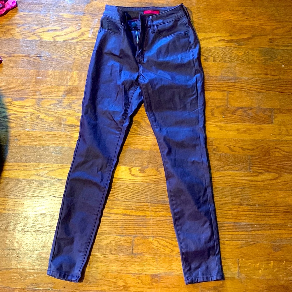 Faux leather maroon skinny jeans-never worn
